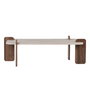 Nordure Mesa de Café Renard Travertino y Venezia Walnut